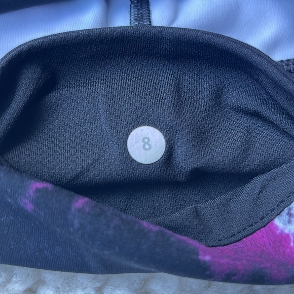 Lululemon Inspire Tight II Luxtreme Midnight Bloom Black Deep Fuschia Black 8 - Picture 9 of 9